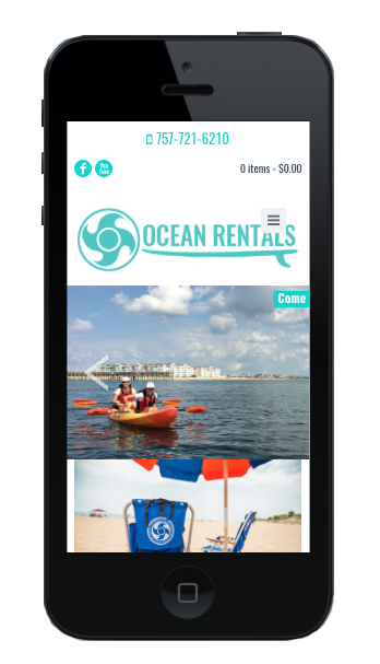 Ocean Rentals LTD website design Preview