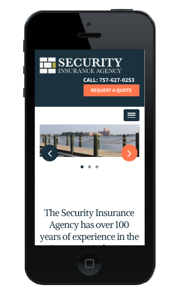 Security Insurance Agency web design preview